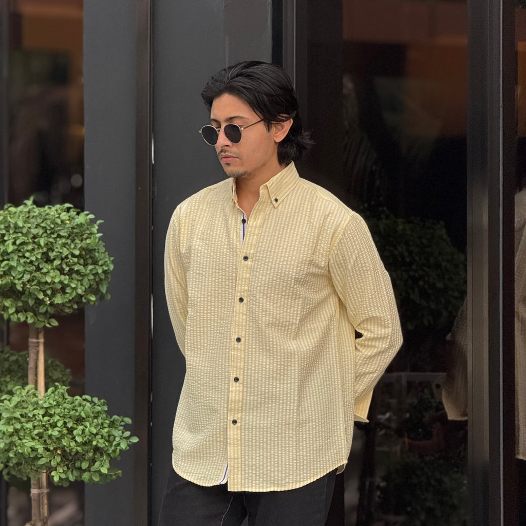 waffle Yellow Stripe Shirt