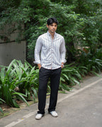Black White Micro Stripe Shirt