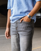 Dusty Gray Straight Cut Denim Pant