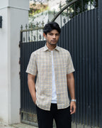 Grameen Brown Check Half Sleeve Shirt