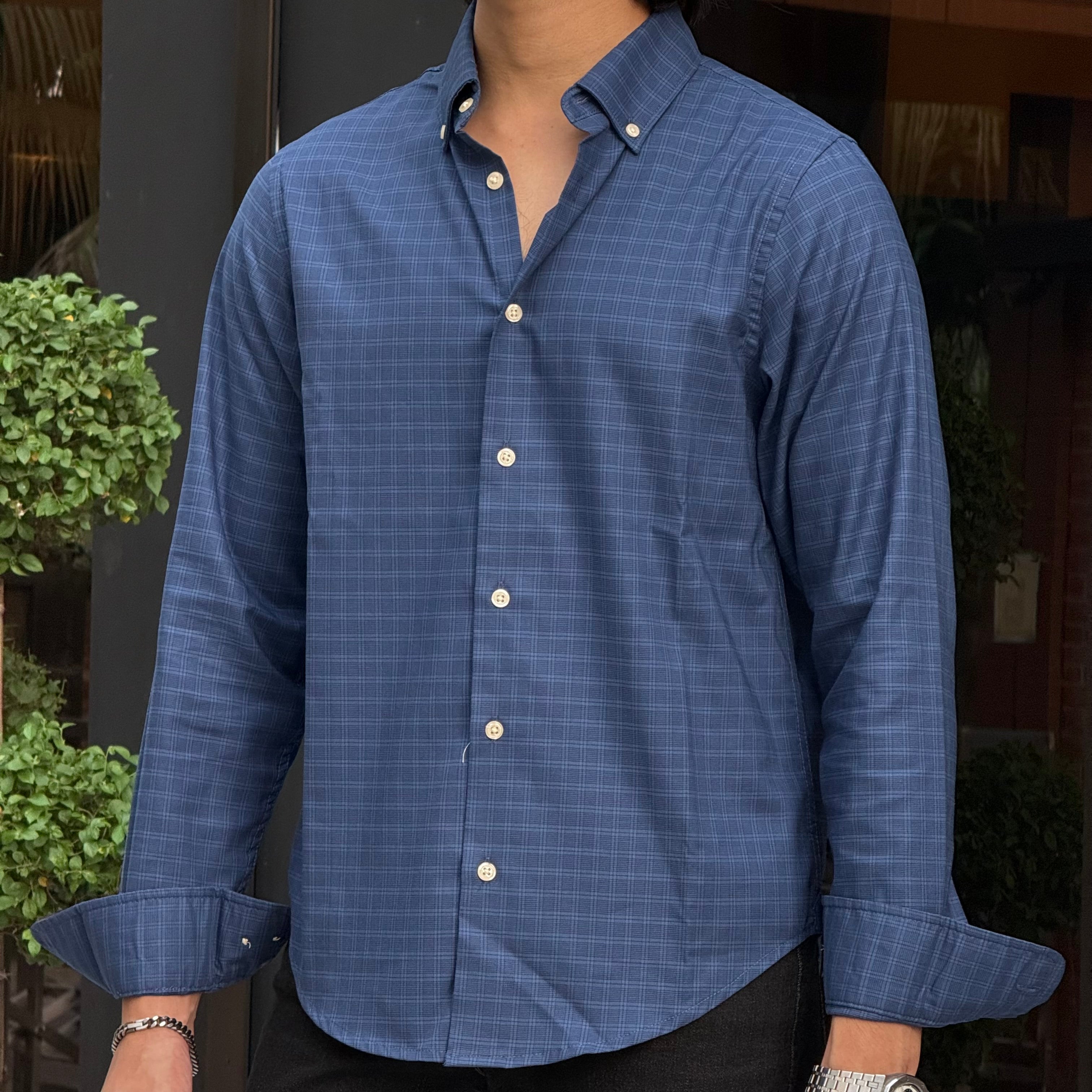 Midnight Blue Check Shirt