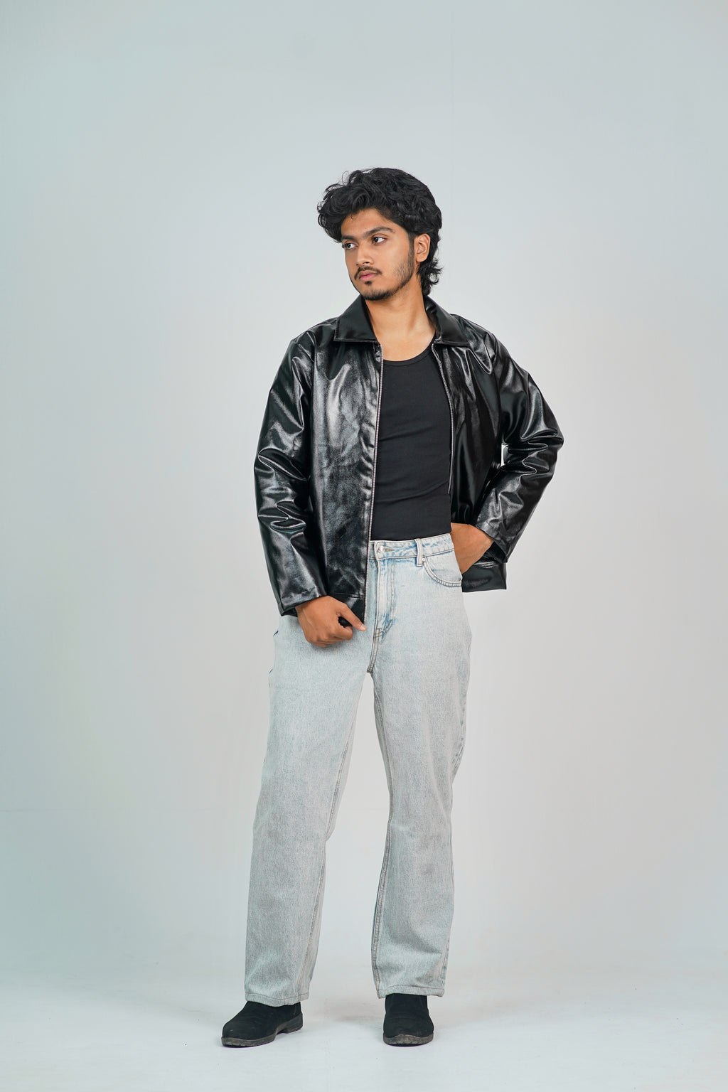 Black Classic Leather Jacker