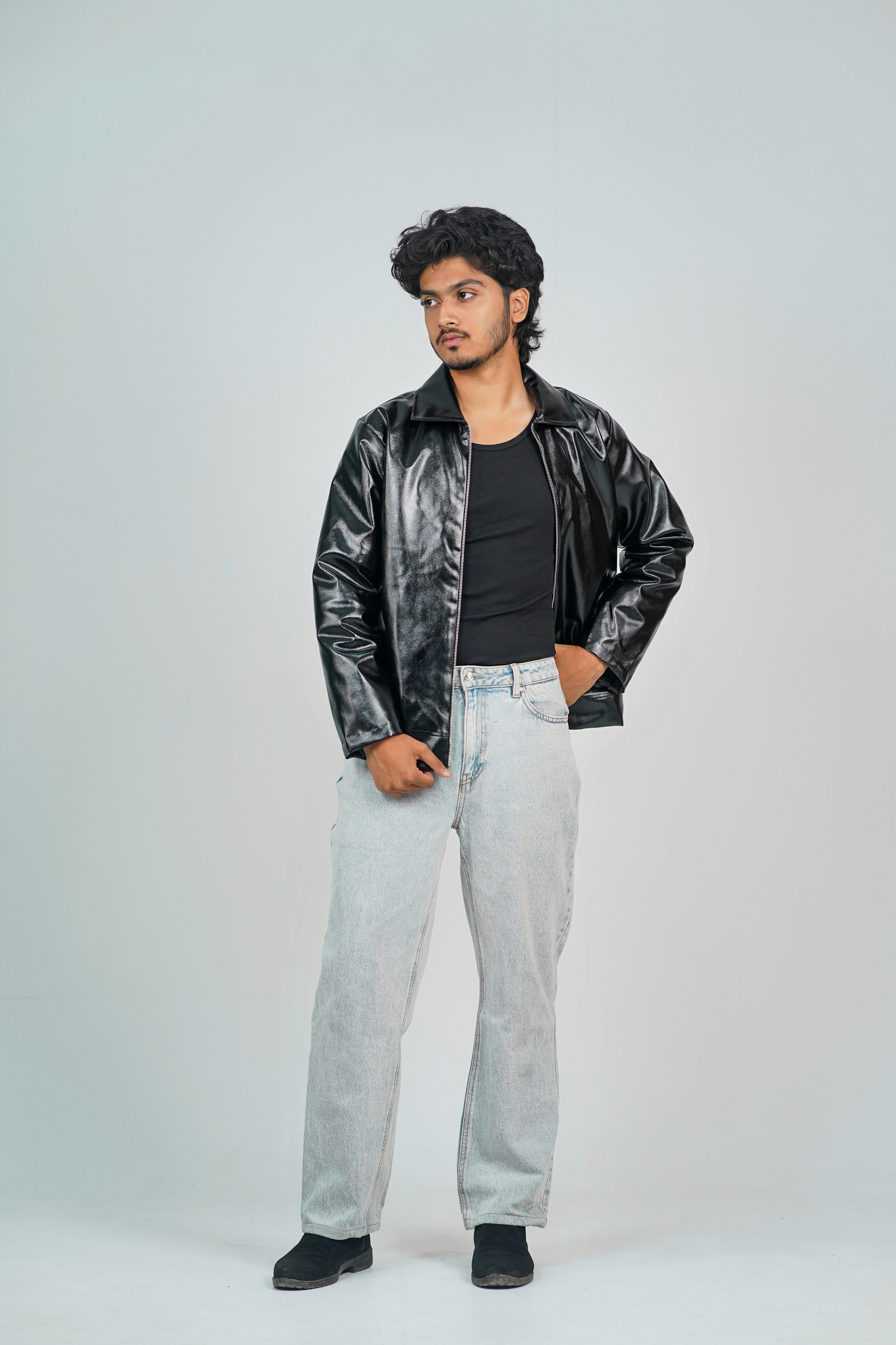 Black Classic Leather Jacker