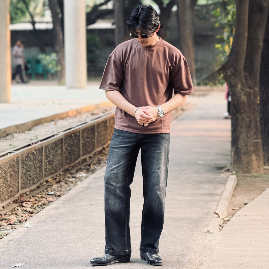 Black Scared Straight Cut Pant