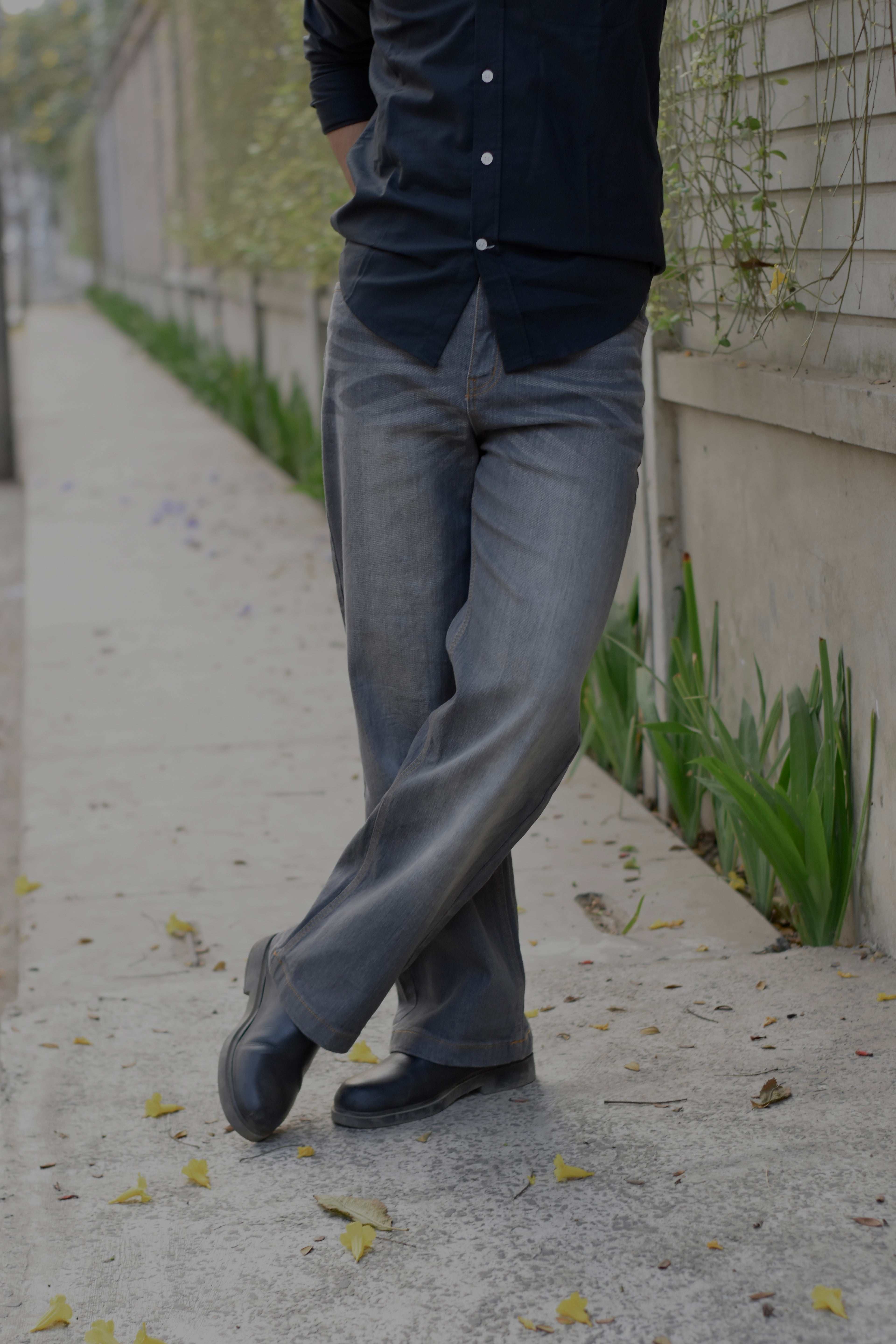 Dusty Ash Straight Cut Denim Pant