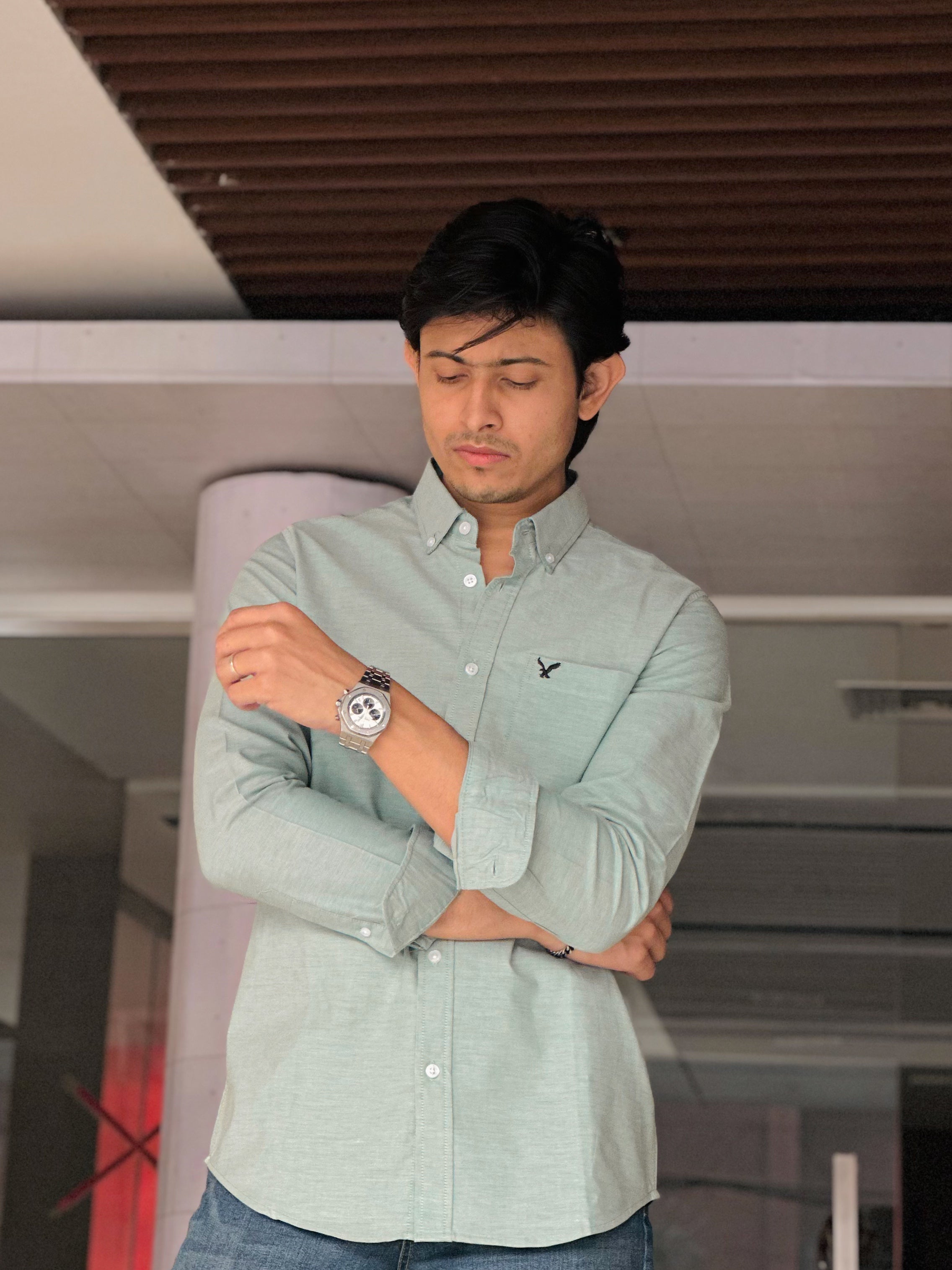 Mint Coloured American Eagle Oxford Shirt