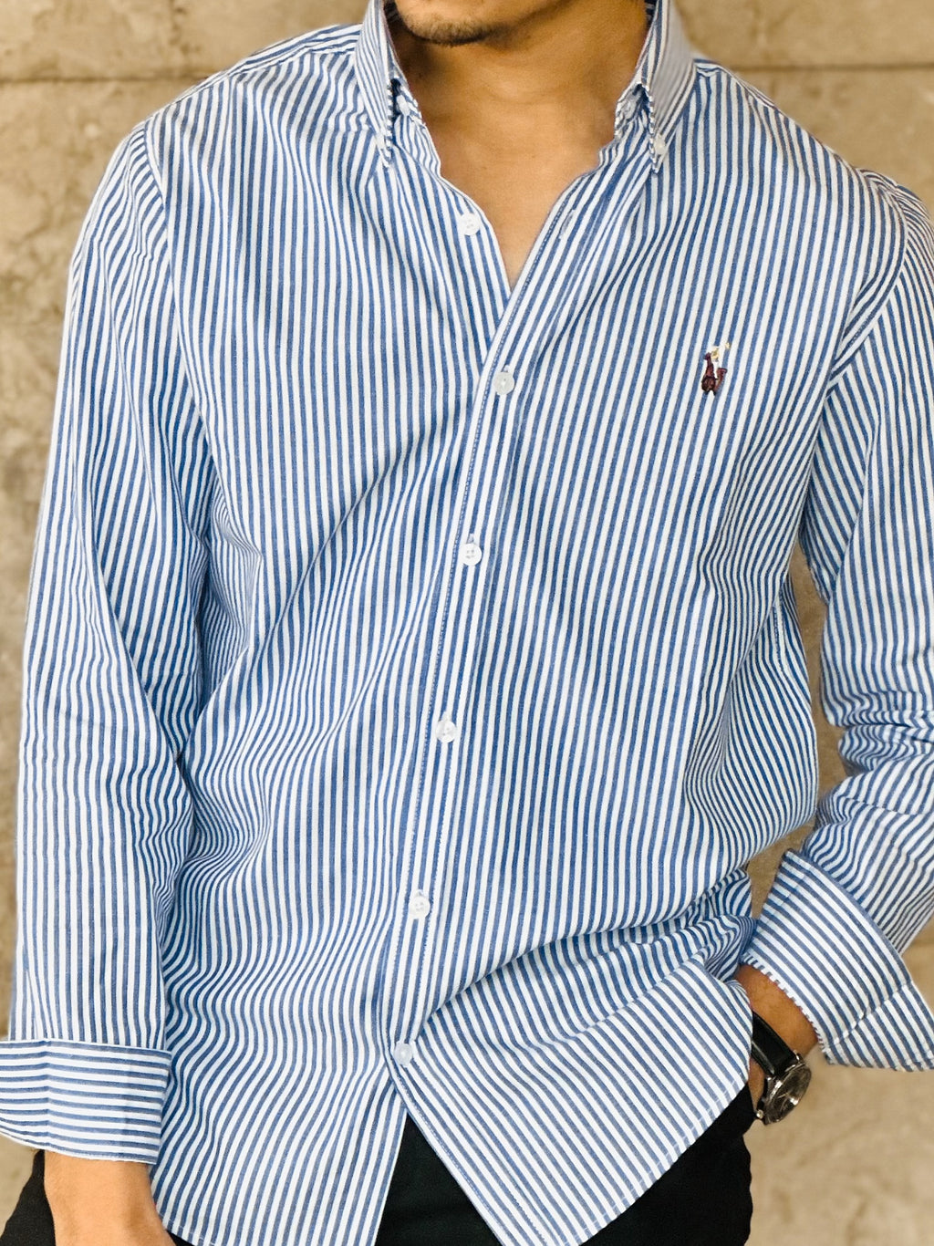 Blue White Stripe Shirt