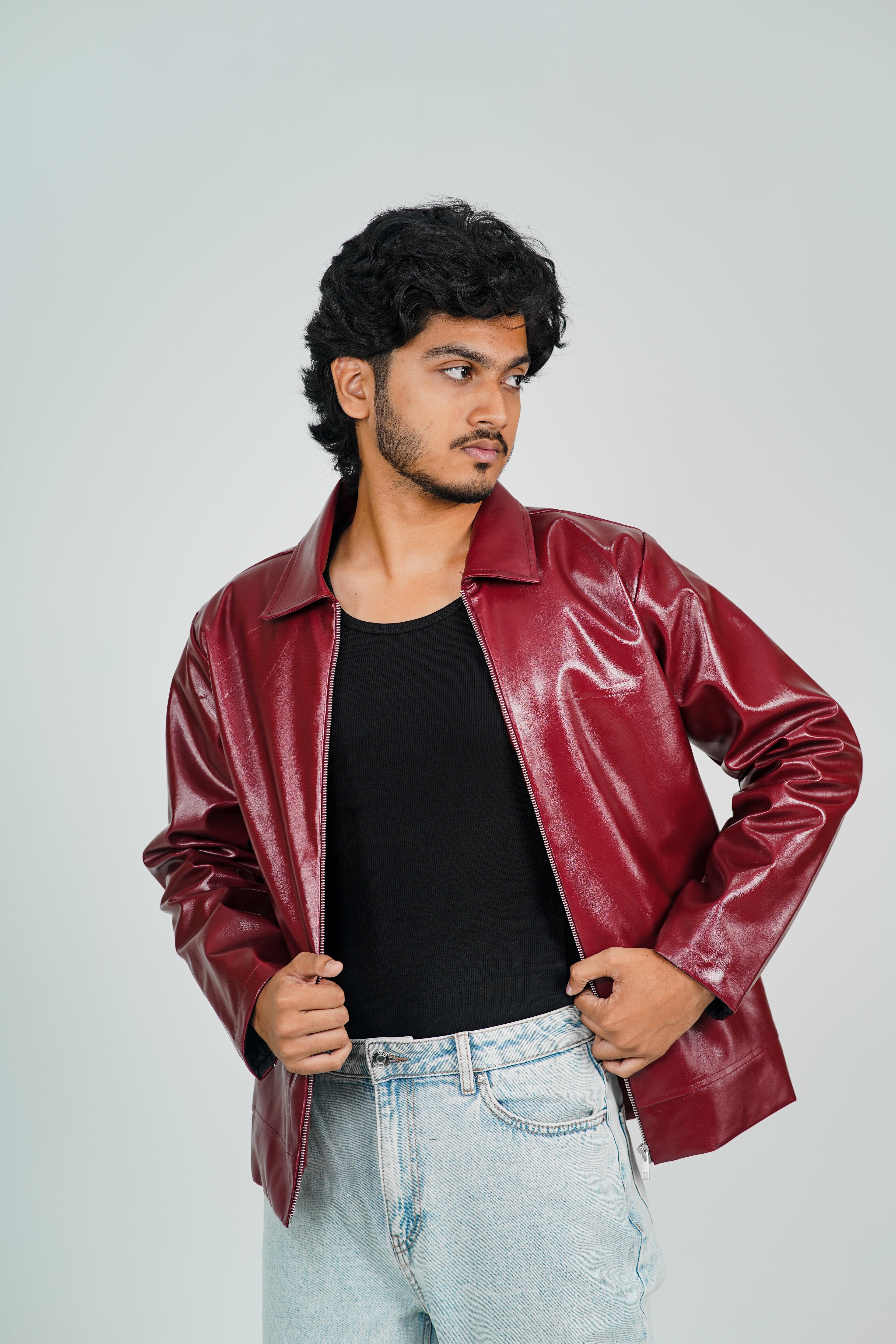 Red Cherry Classic Leather Jacket