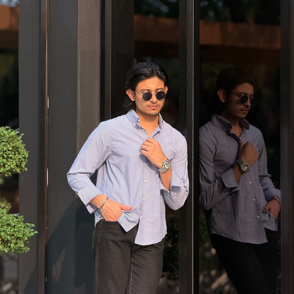 Devil Blue Stripe Shirt