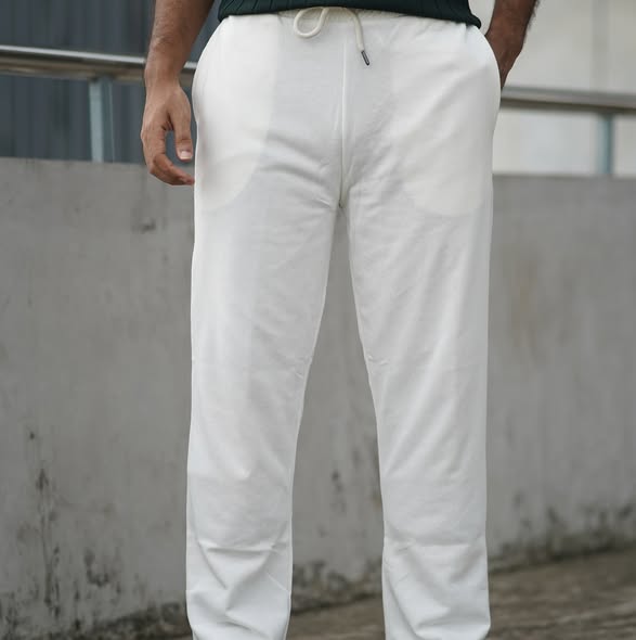 Premium White Baggy Trousers