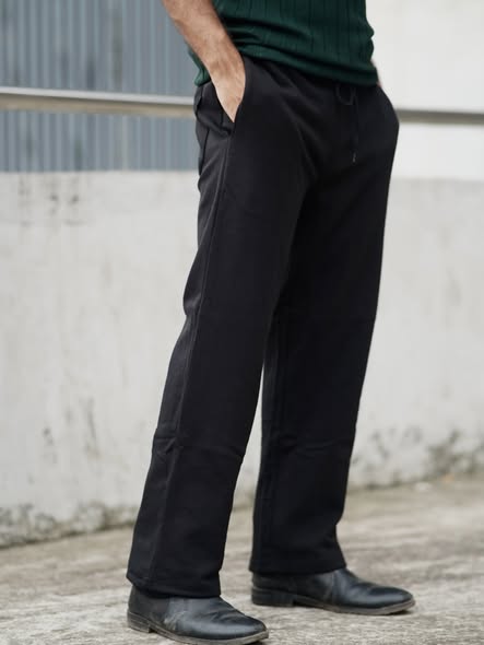 Premium Black Baggy Trousers