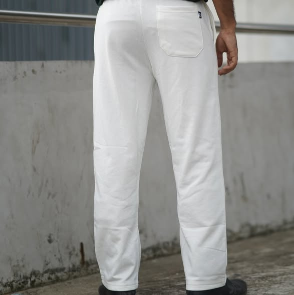 Premium White Baggy Trousers
