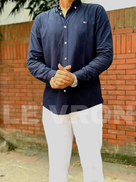 Oxford Old Money Shirt ( Navy Blue )