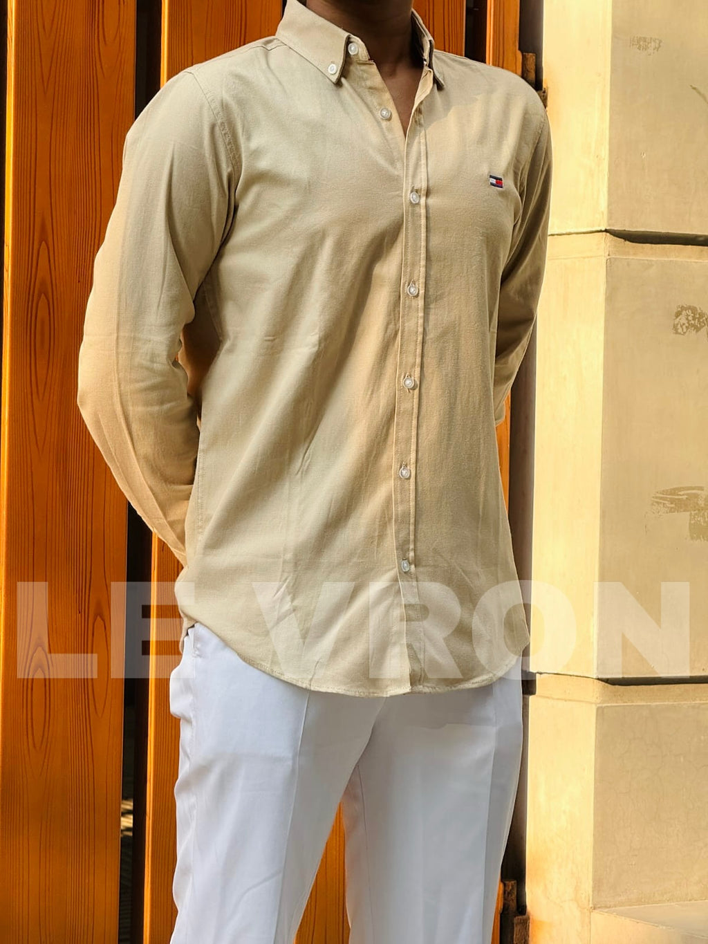 Oxford Old Money Shirt ( LIGHT BEIGE )