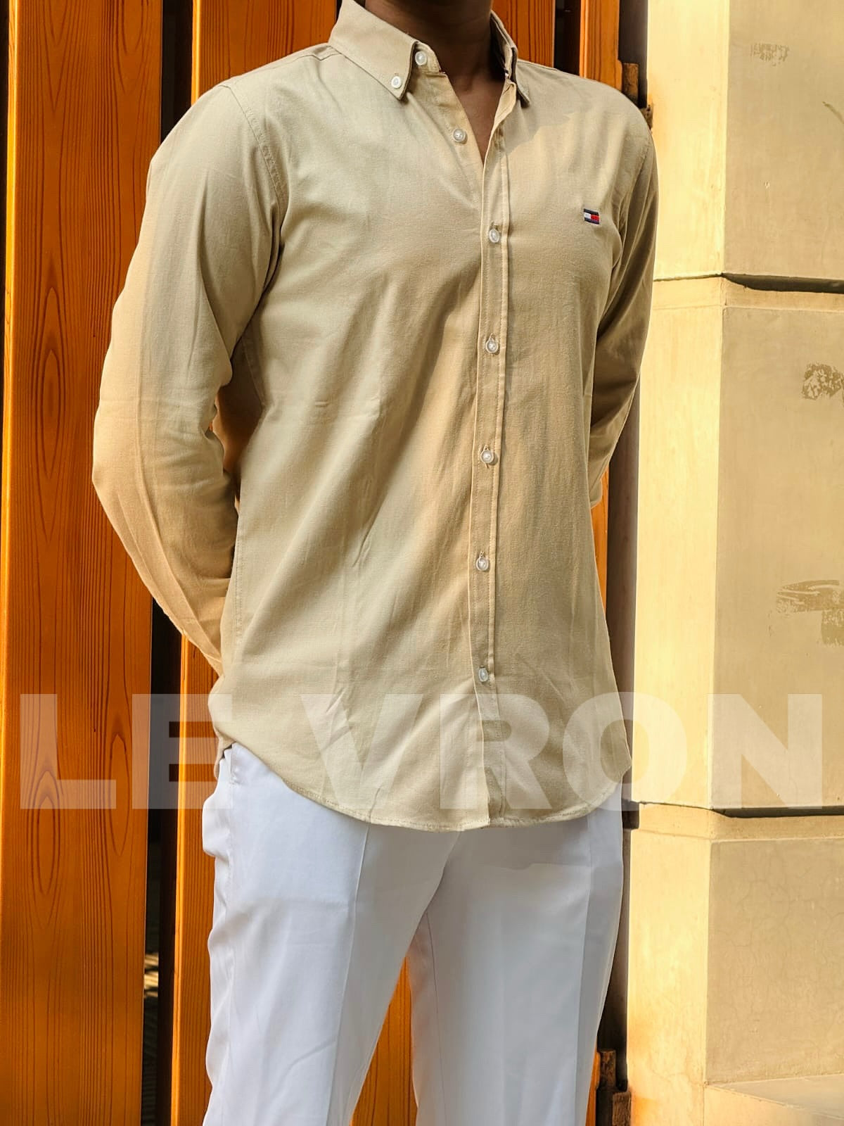 Oxford Old Money Shirt ( LIGHT BEIGE )