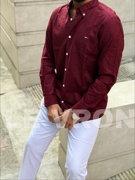 Oxford Old Money Shirt ( Dark Maroon )