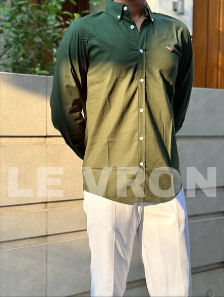 Oxford Old Money Shirt  ( Olive Green )