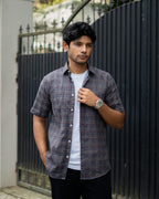 Grameen Black Check Half Sleeve Shirt