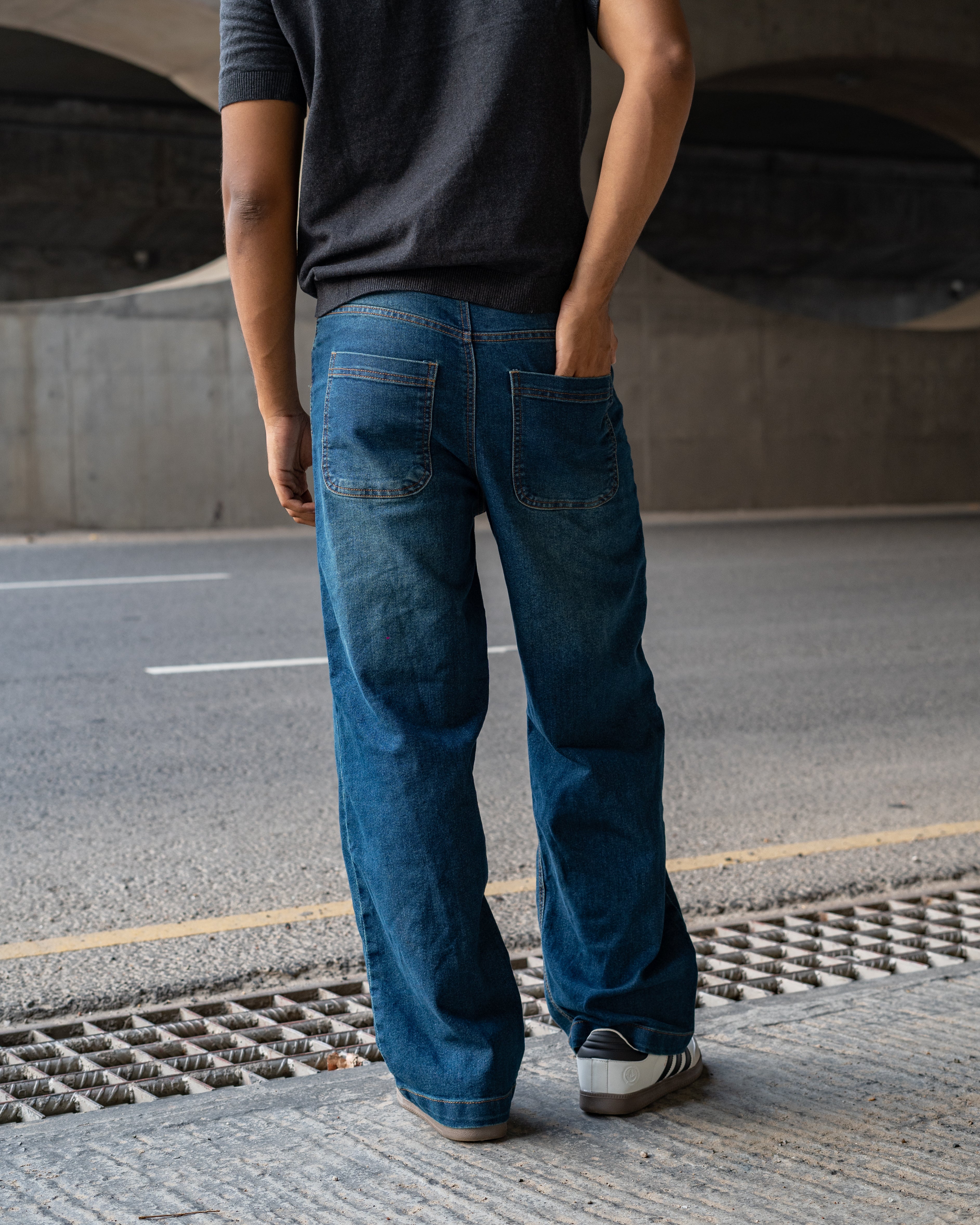 Dust Blue Straight Cut Pant