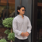 Asian Cream Check Shirt