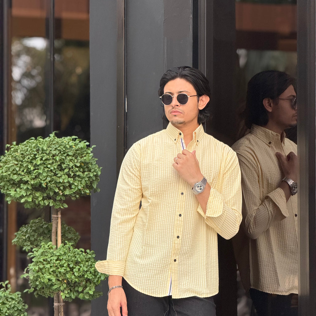 waffle Yellow Stripe Shirt