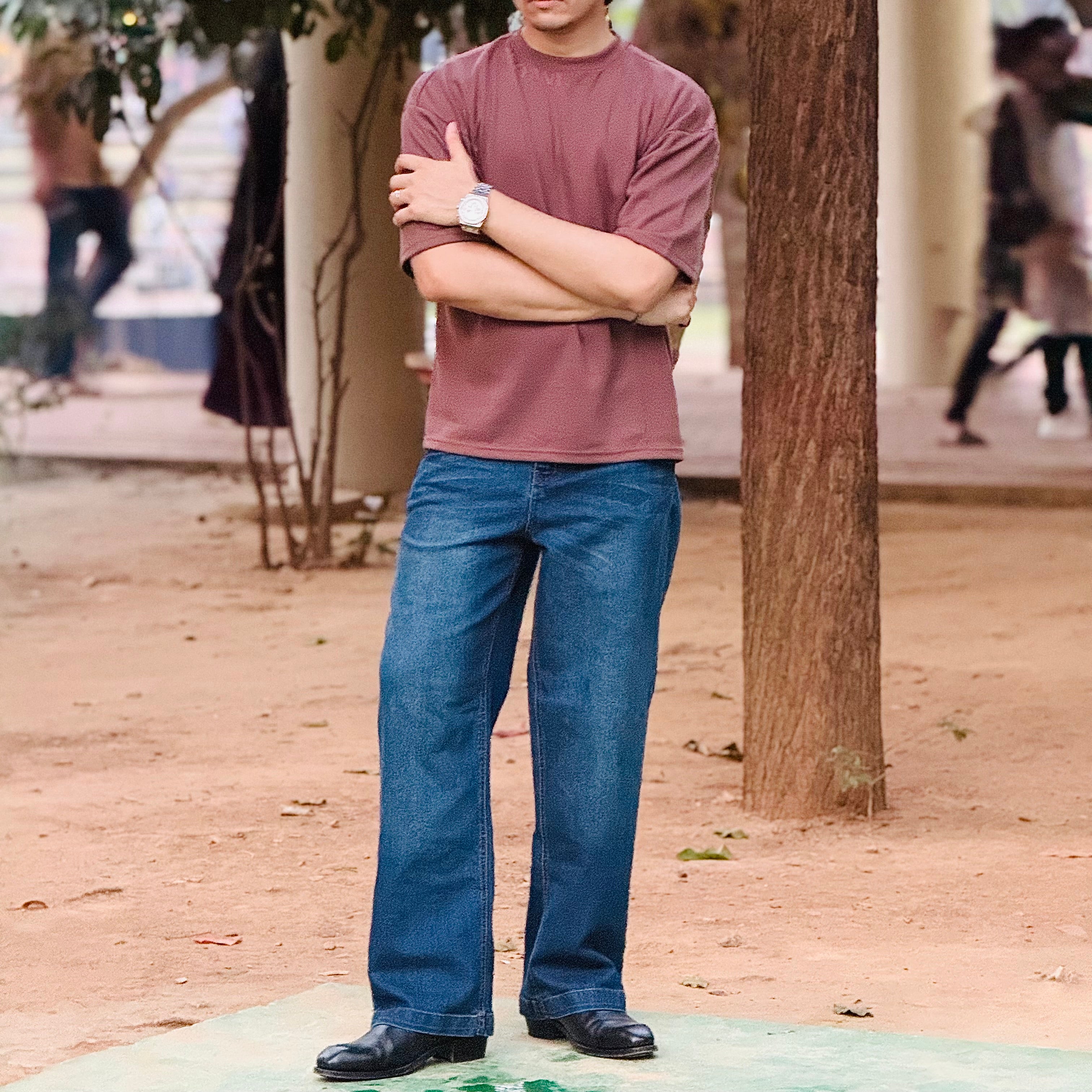 Dust Blue Straight Cut Pant