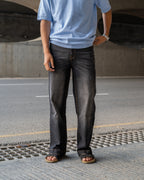 Black Scared Straight Cut Pant