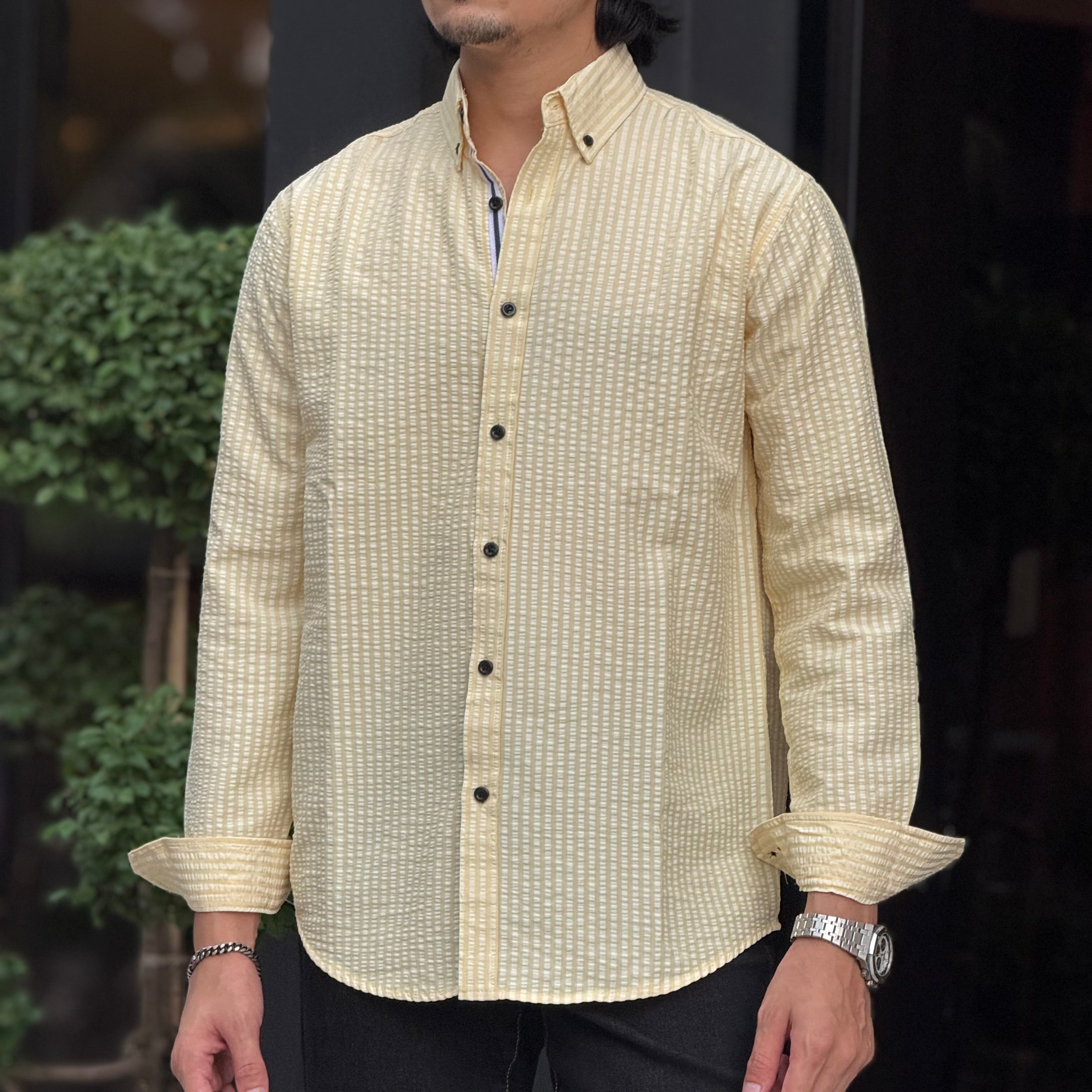 waffle Yellow Stripe Shirt
