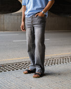 Dusty Gray Straight Cut Denim Pant