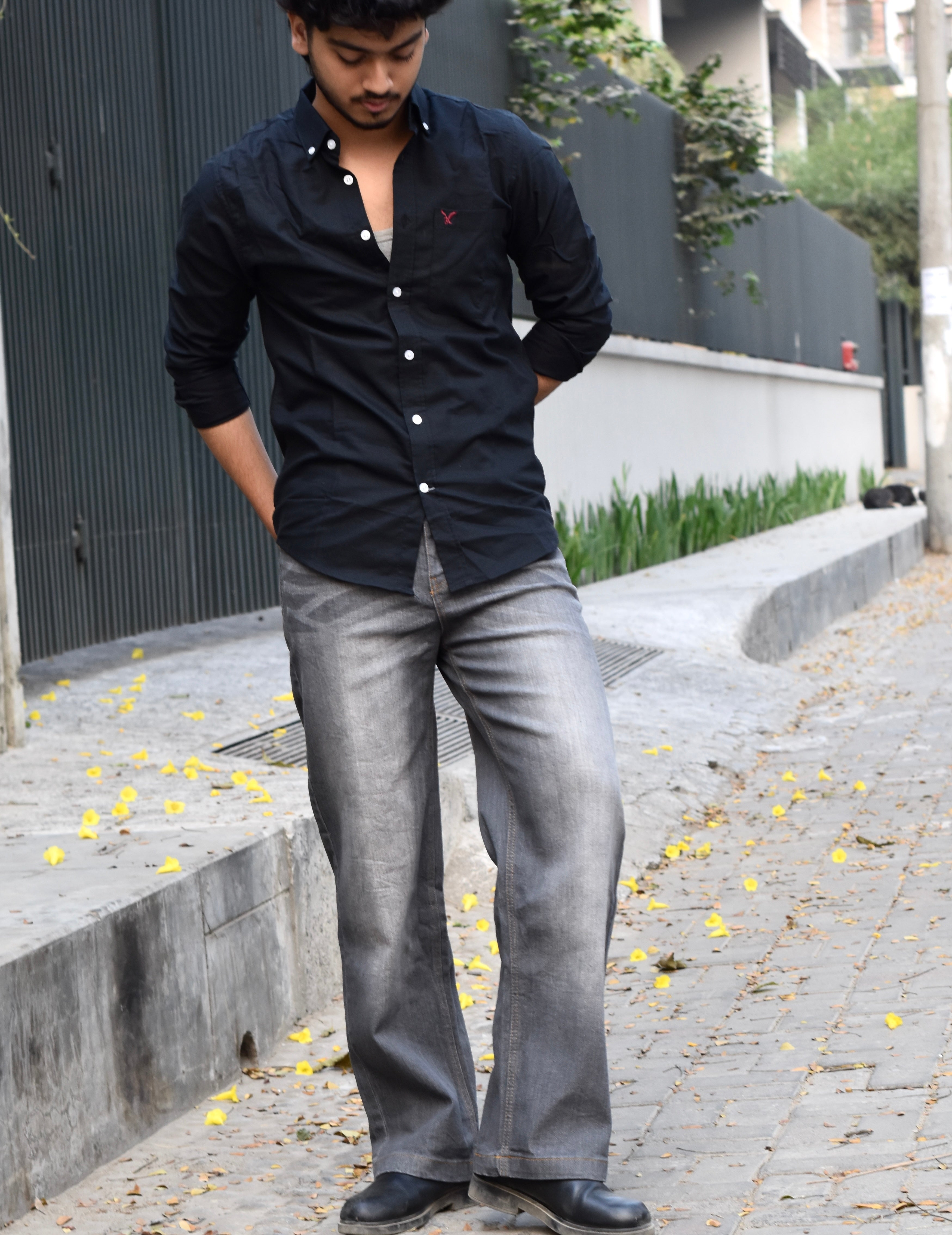 Dusty Ash Straight Cut Denim Pant