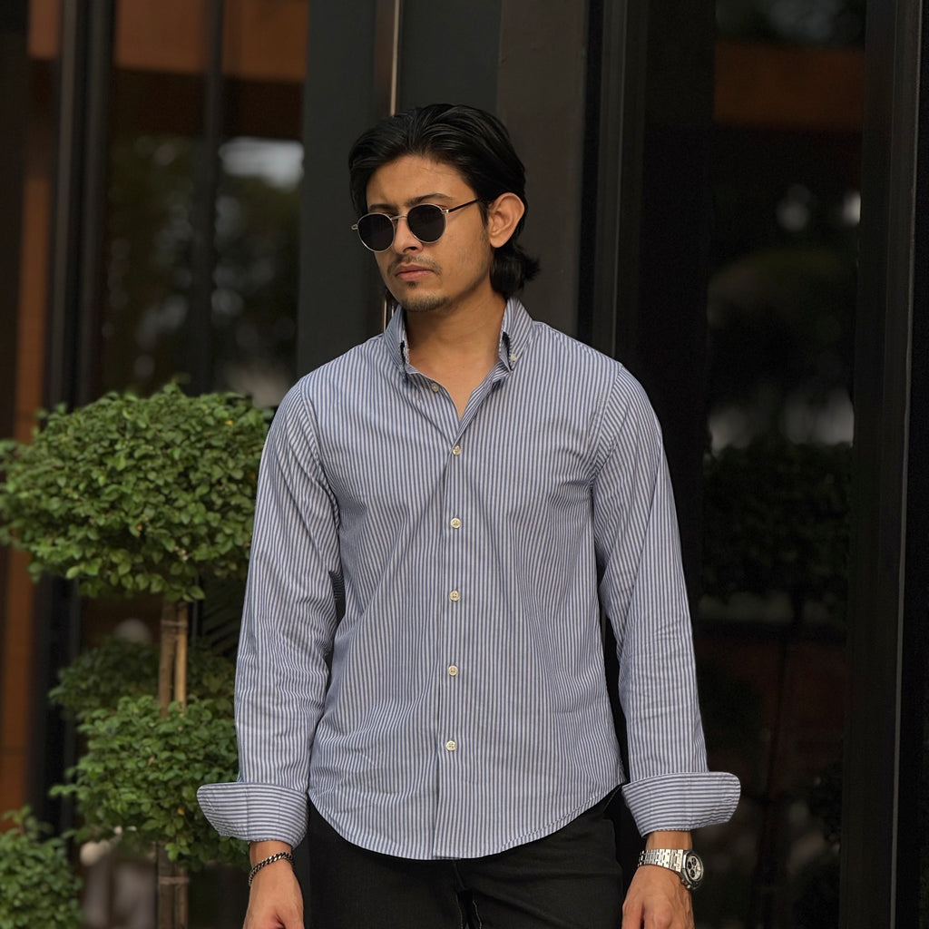 Devil Blue Stripe Shirt
