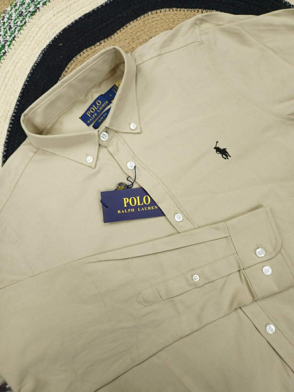 Beige Coloured Solid Shirt