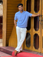 Linen Pant + Powder Blue Polo