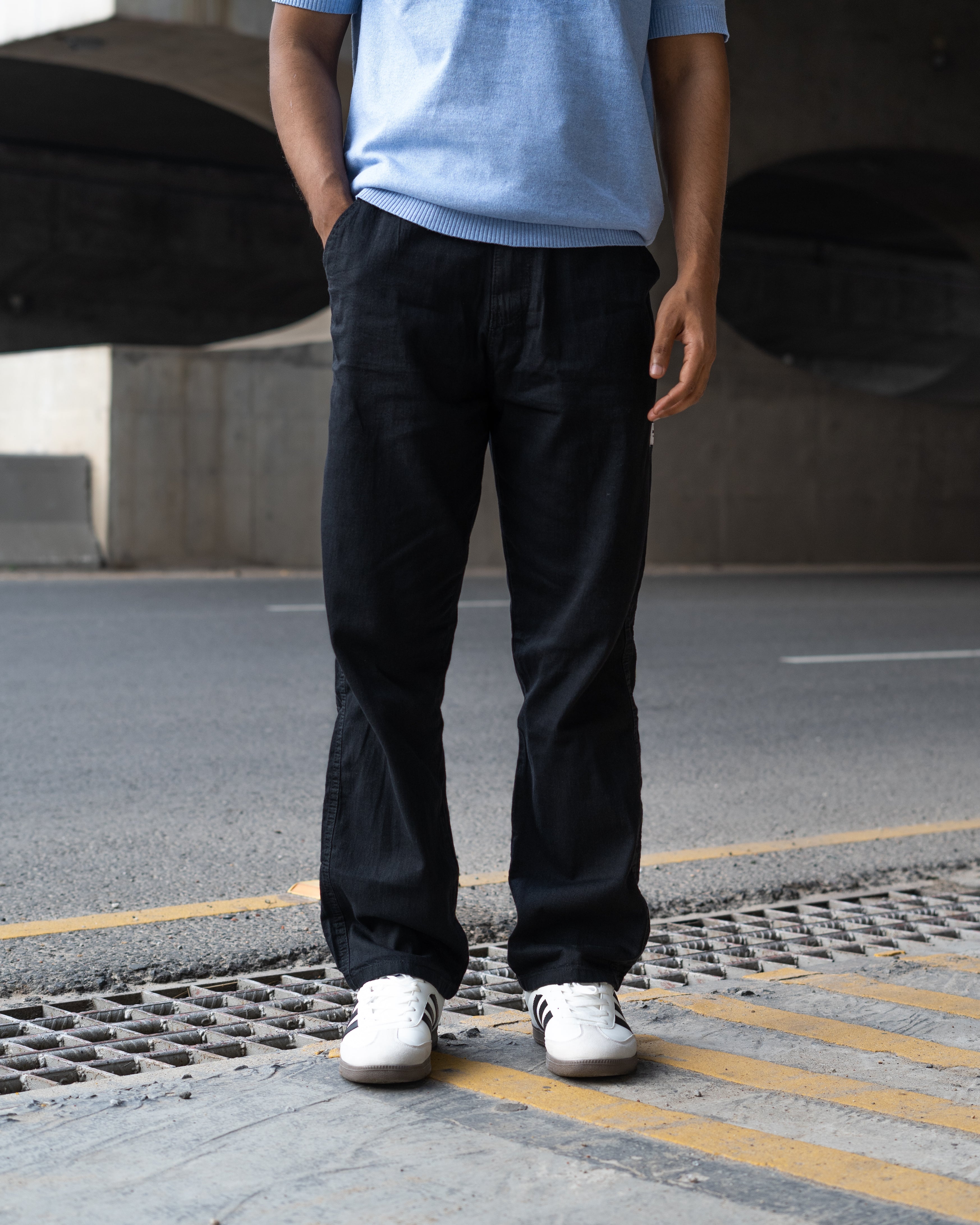 Semi Baggy Pant- Blak