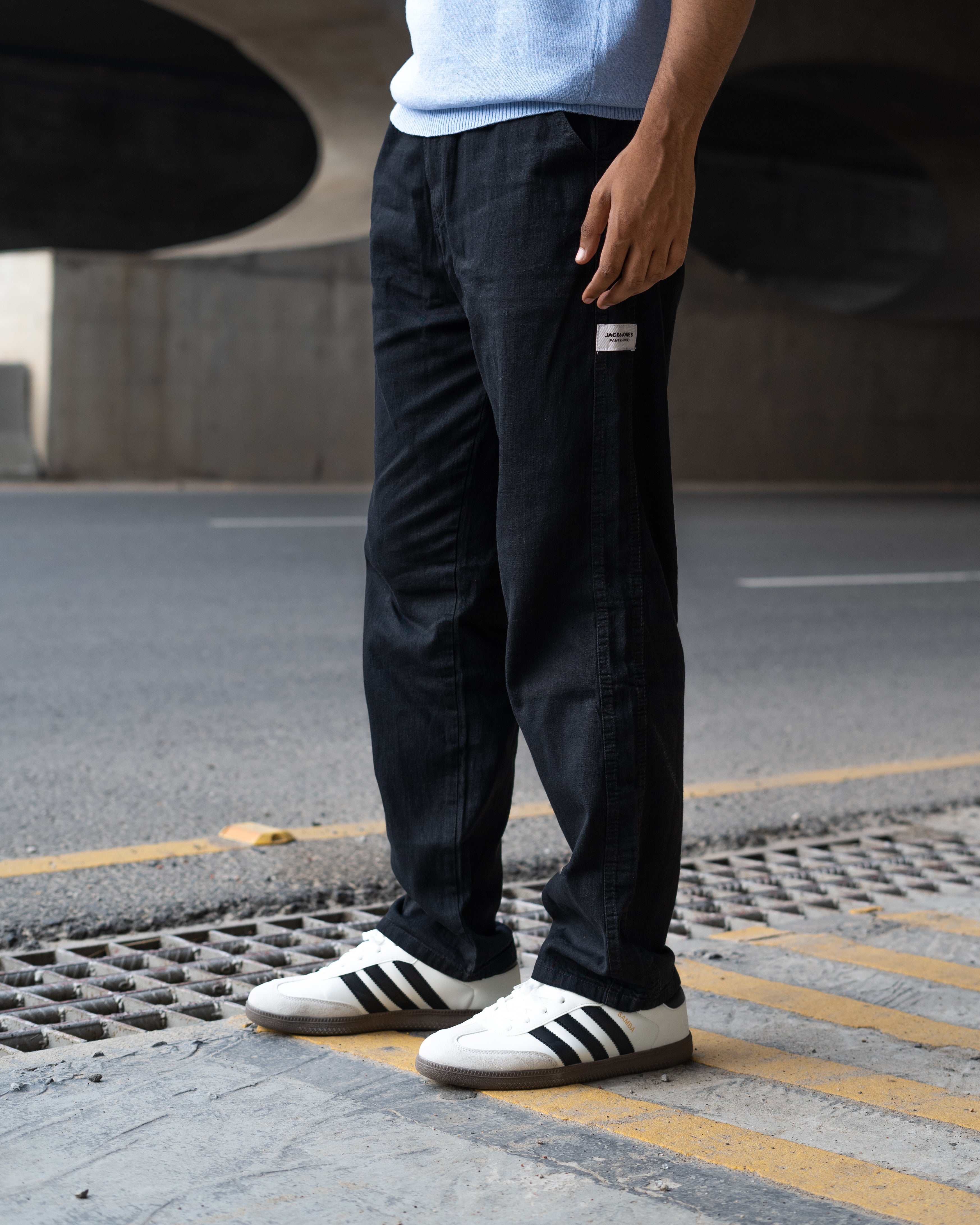 Semi Baggy Pant- Blak