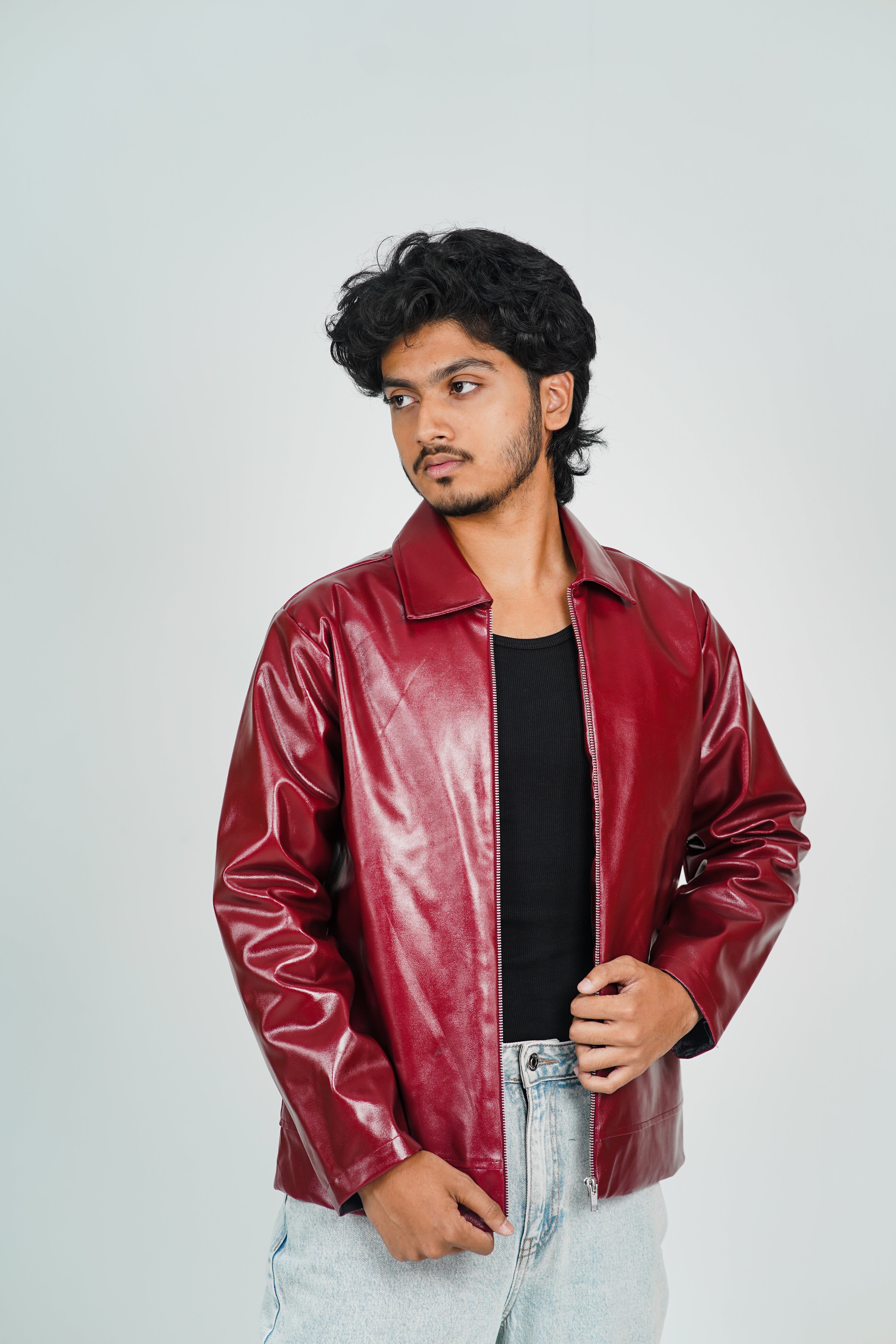 Red Cherry Classic Leather Jacket