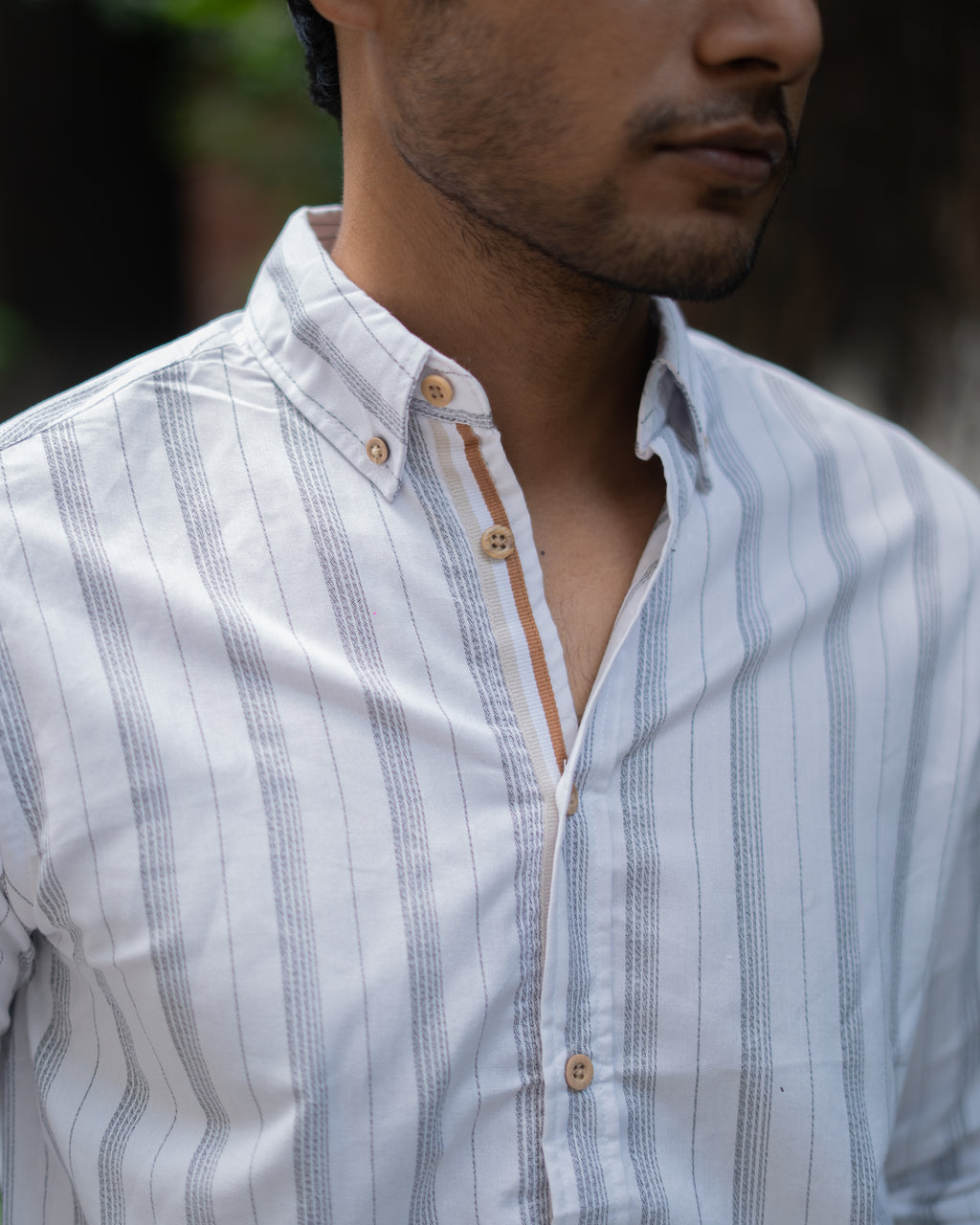 Black White Micro Stripe Shirt