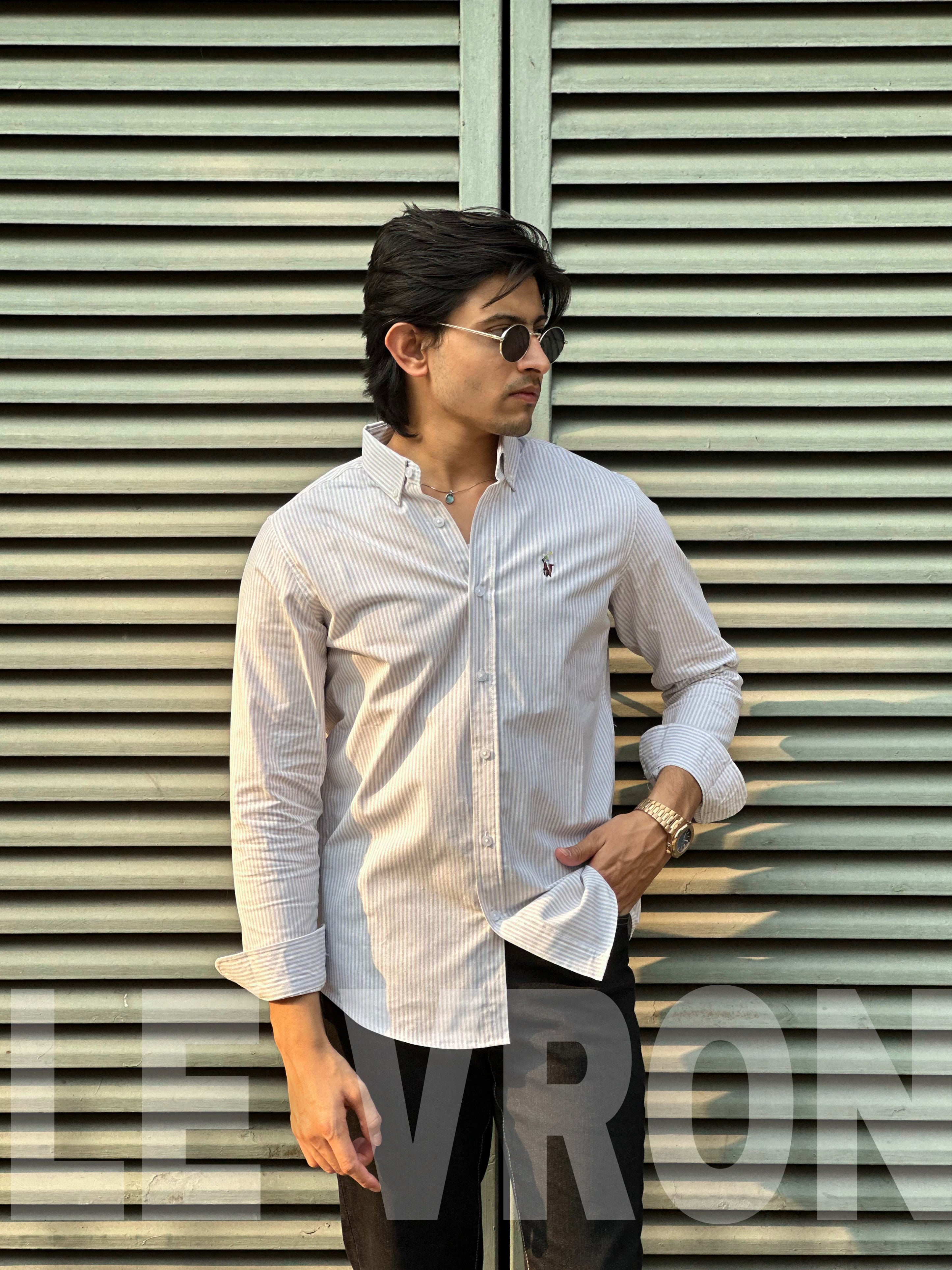 Ash White Stripe Shirt