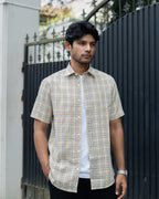 Grameen Brown Check Half Sleeve Shirt
