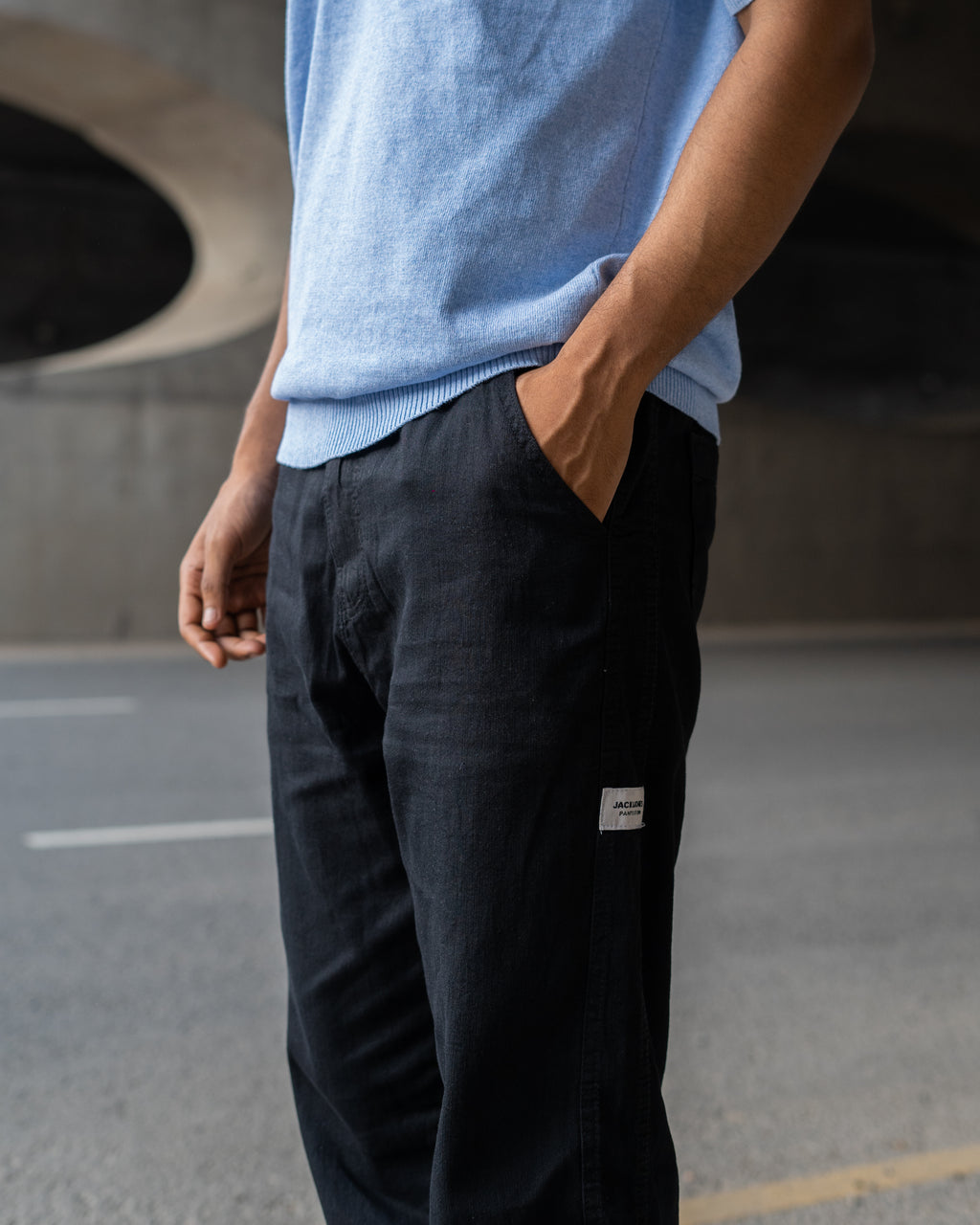 Semi Baggy Pant- Blak