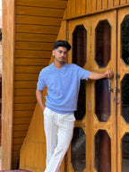Linen Pant + Powder Blue Polo