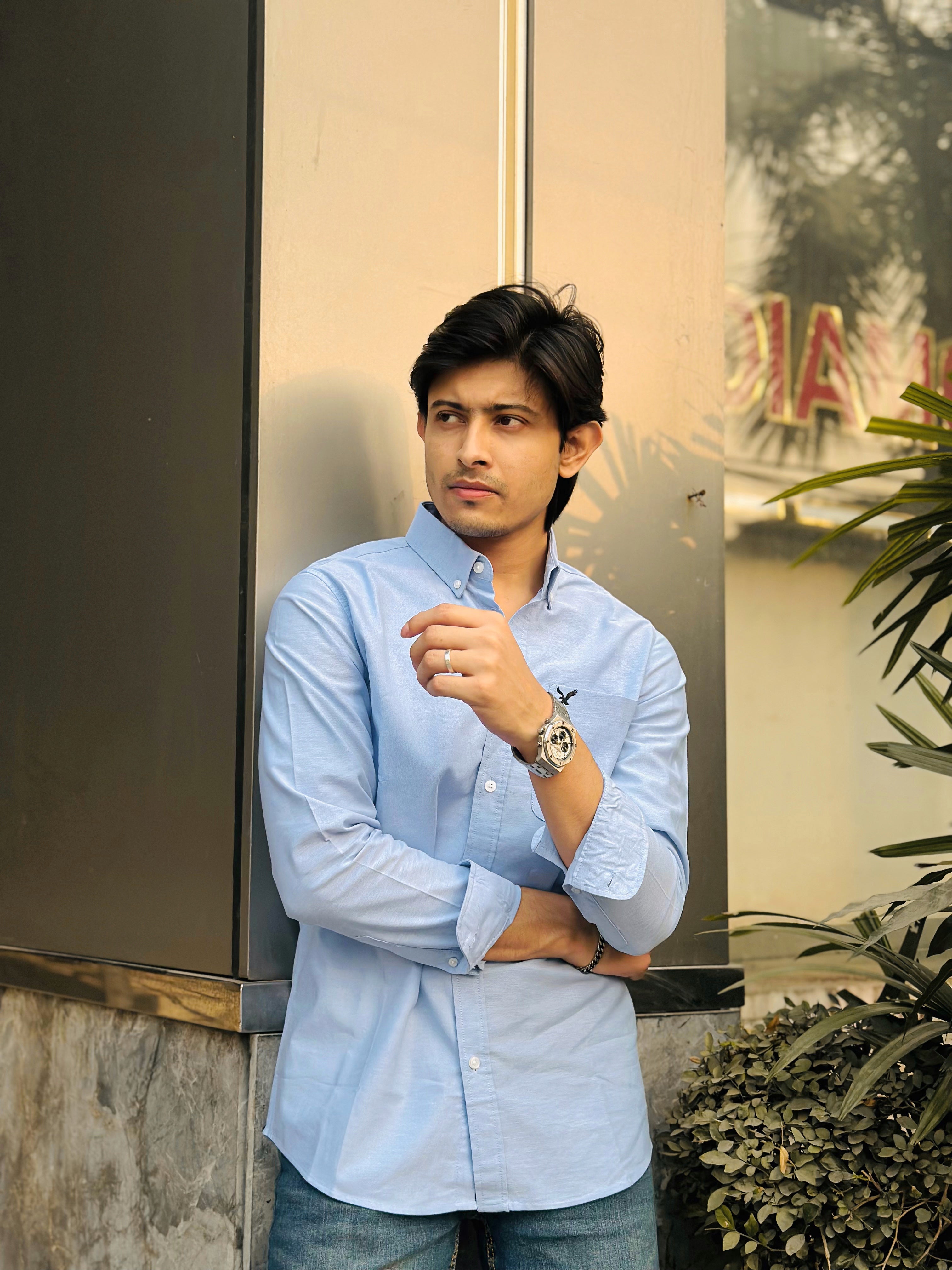 Sky Blue Coloured American Eagle Oxford Shirt