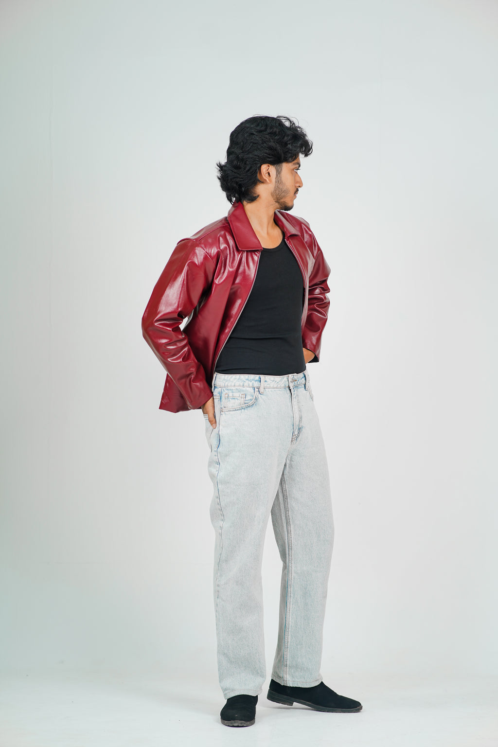 Red Cherry Classic Leather Jacket