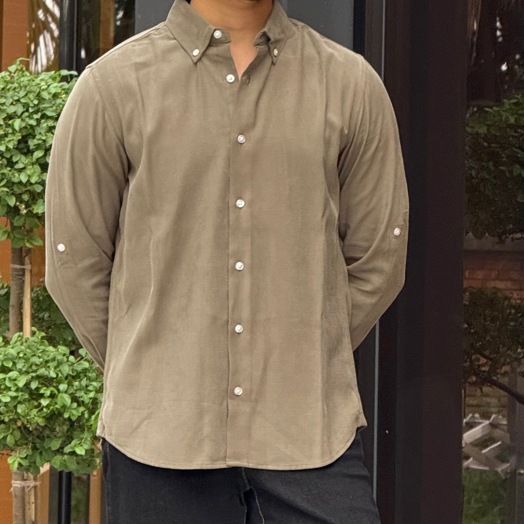 Earth Olive Solid Shirt