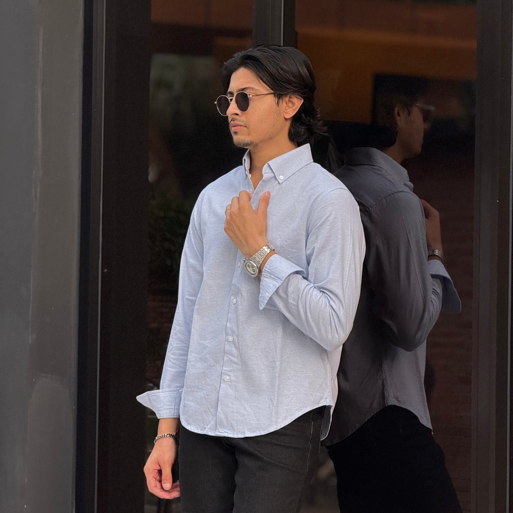 Powder Blue Solid Shirt