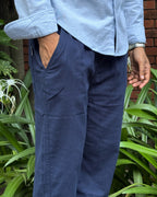 Linen Pant - Navy Blue