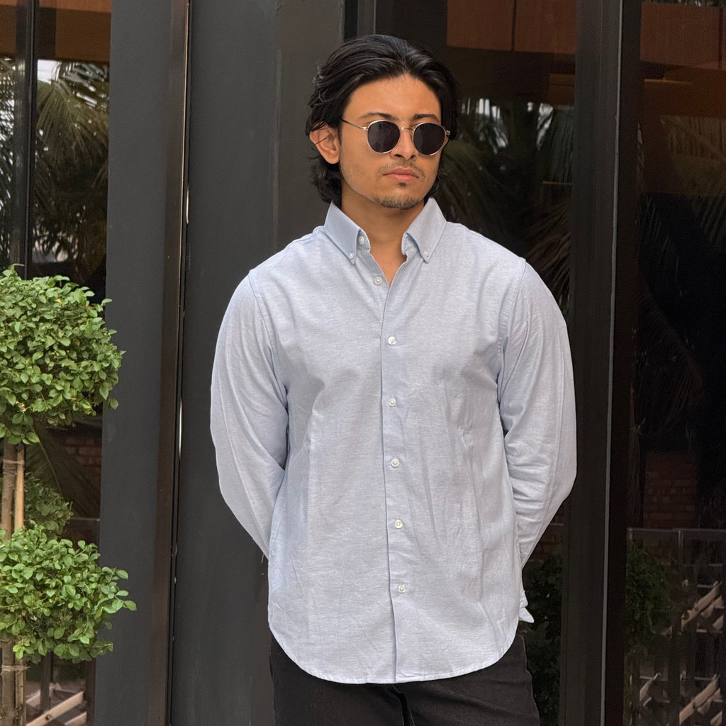 Powder Blue Solid Shirt
