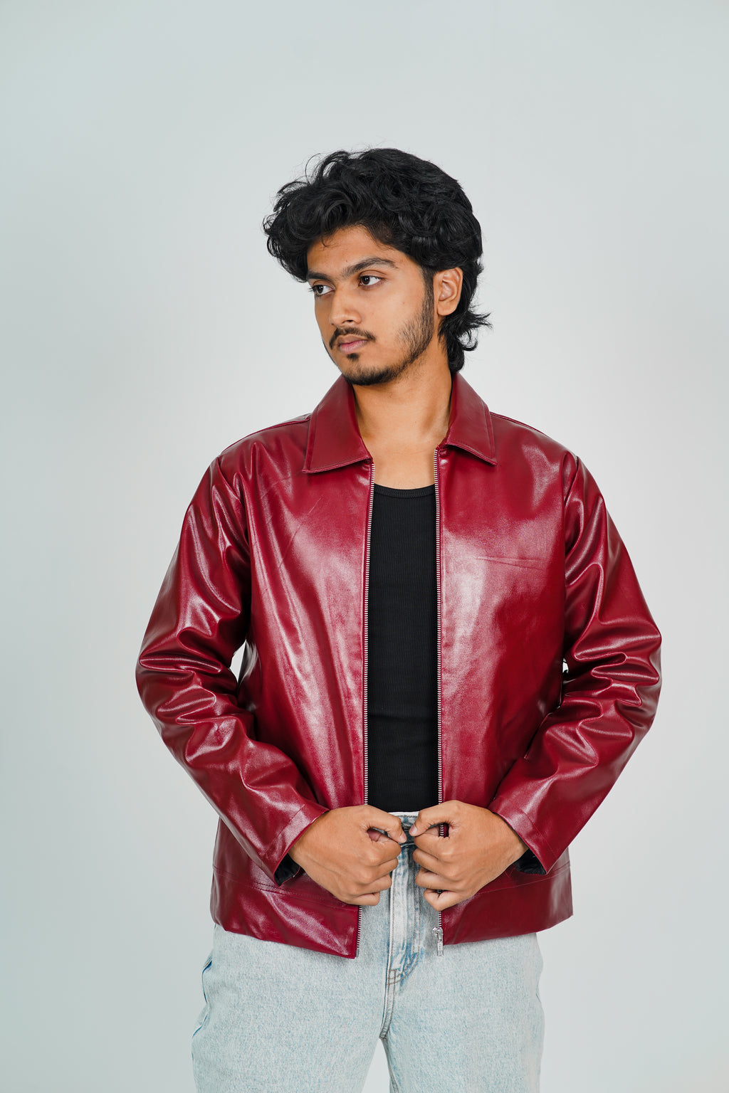 Red Cherry Classic Leather Jacket
