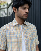 Grameen Brown Check Half Sleeve Shirt