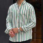 Green-White Multi Stripe Shirt